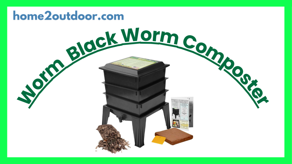 Worm Factory Composter Worm Factory® Basic 3 Tray Black Worm Composter - Home 2 outdoor